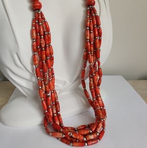 Vintage Bohemian Multistrand Necklace